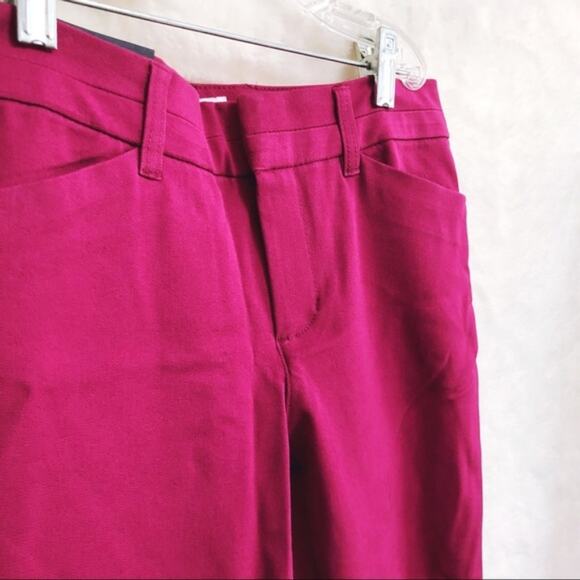 GAP Maroon Cropped Slim City Pants - Picture 7 of 8